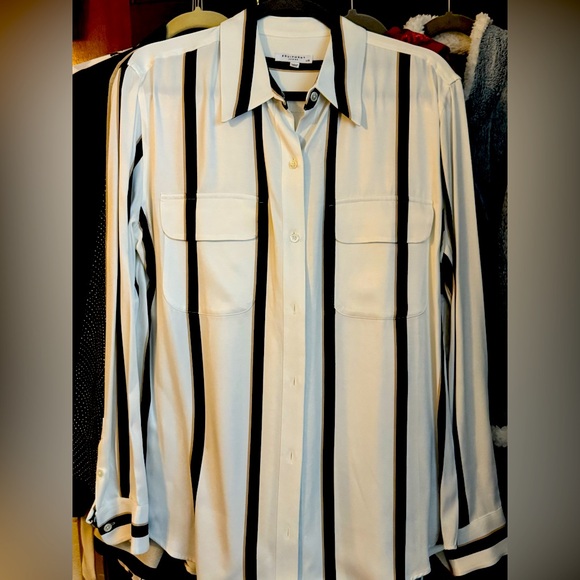 Equipment Tops - Equipment Femme Silk Charmouse Shirt, Size L